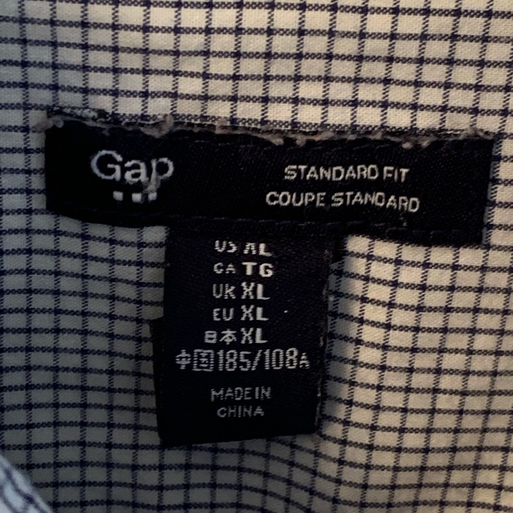 Gap Blue Small Plaid Button Down Long Sleeves Men… - image 3